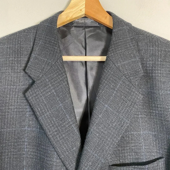 Palo Savino Wool Cashmere Sutton Sport Coat Dinner Jacket Blazer Men's 42R Gray - Picture 6 of 16